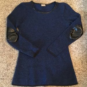 Cremieux Black and Blue Tunic Sweater Sz M